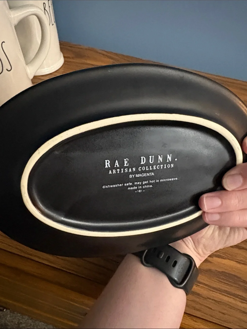 Black Halloween Skeleton Serving Tray Rae Dunn